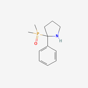 molecular formula C12H18NOP B2666845 2-Dimethylphosphoryl-2-phenylpyrrolidine CAS No. 2413875-10-0
