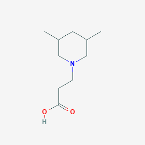 molecular formula C10H19NO2 B2666848 3-(3,5-Dimethylpiperidin-1-YL)propanoic acid CAS No. 933745-12-1
