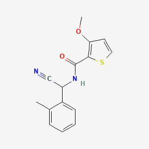 molecular formula C15H14N2O2S B2666892 N-[Cyano-(2-methylphenyl)methyl]-3-methoxythiophene-2-carboxamide CAS No. 1385395-72-1
