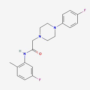 molecular formula C19H21F2N3O B2666925 N-(5-fluoro-2-methylphenyl)-2-[4-(4-fluorophenyl)piperazin-1-yl]acetamide CAS No. 303091-61-4