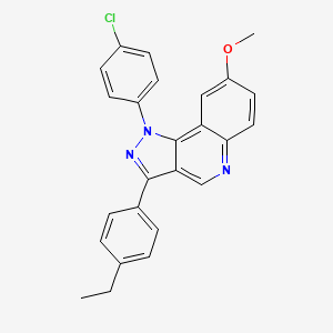 molecular formula C25H20ClN3O B2667006 1-(4-chlorophenyl)-3-(4-ethylphenyl)-8-methoxy-1H-pyrazolo[4,3-c]quinoline CAS No. 901004-77-1
