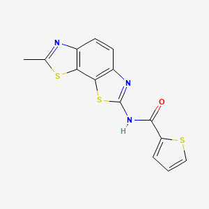 N-(7-methyl-[1,3]thiazolo[4,5-g][1,3]benzothiazol-2-yl)thiophene-2-carboxamide