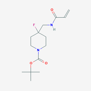 Tert-butyl 4-fluoro-4-[(prop-2-enoylamino)methyl]piperidine-1-carboxylate
