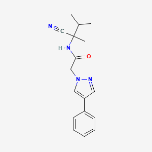 N-(1-cyano-1,2-dimethylpropyl)-2-(4-phenyl-1H-pyrazol-1-yl)acetamide