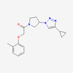 1-(3-(4-cyclopropyl-1H-1,2,3-triazol-1-yl)pyrrolidin-1-yl)-2-(o-tolyloxy)ethanone