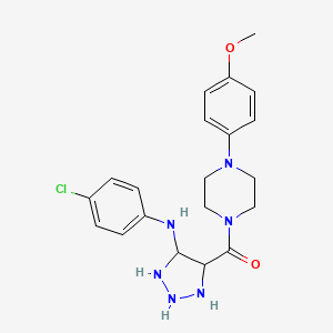N-(4-chlorophenyl)-4-[4-(4-methoxyphenyl)piperazine-1-carbonyl]-1H-1,2,3-triazol-5-amine
