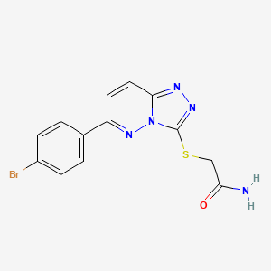 2-[[6-(4-Bromophenyl)-[1,2,4]triazolo[4,3-b]pyridazin-3-yl]sulfanyl]acetamide