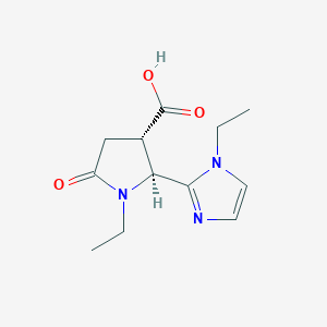 (2S,3S)-1-Ethyl-2-(1-ethylimidazol-2-yl)-5-oxopyrrolidine-3-carboxylic acid