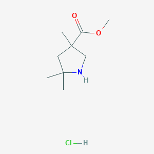 Methyl 3,5,5-trimethylpyrrolidine-3-carboxylate;hydrochloride