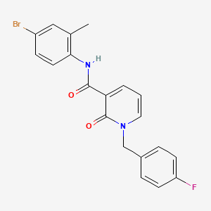 molecular formula C20H16BrFN2O2 B2667055 N-(4-bromo-2-methylphenyl)-1-[(4-fluorophenyl)methyl]-2-oxo-1,2-dihydropyridine-3-carboxamide CAS No. 1005298-13-4