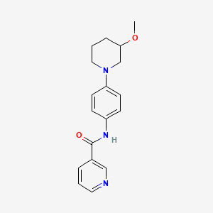 N-(4-(3-methoxypiperidin-1-yl)phenyl)nicotinamide