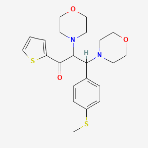3-(4-(Methylthio)phenyl)-2,3-dimorpholino-1-(thiophen-2-yl)propan-1-one
