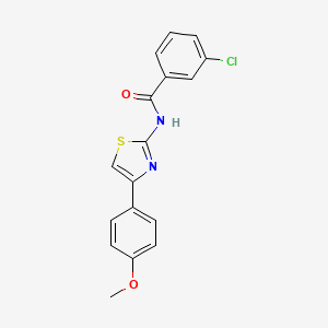 molecular formula C17H13ClN2O2S B2667075 3-chloro-N-[4-(4-methoxyphenyl)-1,3-thiazol-2-yl]benzamide CAS No. 429648-42-0