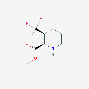 molecular formula C8H12F3NO2 B2667085 Methyl (2R,3S)-3-(trifluoromethyl)piperidine-2-carboxylate CAS No. 2165604-84-0