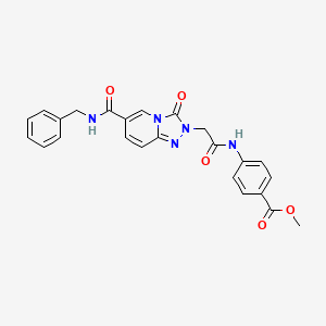 B2667089 2-[6-(4-methoxyphenyl)imidazo[2,1-b][1,3]thiazol-3-yl]-N-(2-thienylmethyl)acetamide CAS No. 1251669-83-6
