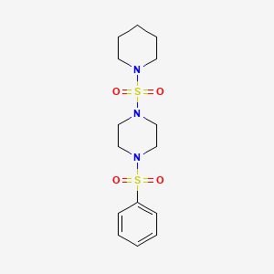1-Benzenesulfonyl-4-(piperidine-1-sulfonyl)-piperazine