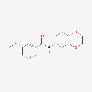 3-(methylthio)-N-(octahydrobenzo[b][1,4]dioxin-6-yl)benzamide