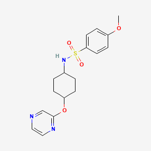 4-methoxy-N-((1r,4r)-4-(pyrazin-2-yloxy)cyclohexyl)benzenesulfonamide