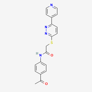 molecular formula C19H16N4O2S B2667099 N-(4-乙酰苯基)-2-(6-吡啄啉-4-基吡啄啉-3-基)硫醇乙酸酰胺 CAS No. 872702-17-5
