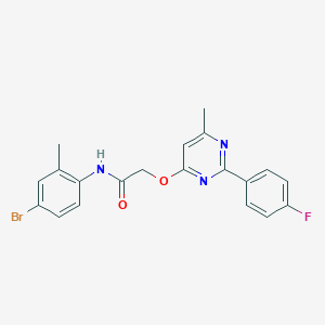 N-(4-bromo-2-methylphenyl)-2-((2-(4-fluorophenyl)-6-methylpyrimidin-4-yl)oxy)acetamide