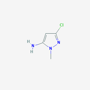 molecular formula C8H14Cl4N6 B2667104 3-Chloro-1-methyl-1H-pyrazol-5-amine CAS No. 167408-80-2