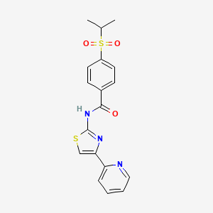 4-(isopropylsulfonyl)-N-(4-(pyridin-2-yl)thiazol-2-yl)benzamide
