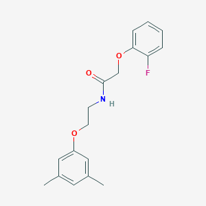 molecular formula C18H20FNO3 B2667107 N-(2-(3,5-dimethylphenoxy)ethyl)-2-(2-fluorophenoxy)acetamide CAS No. 1105210-90-9