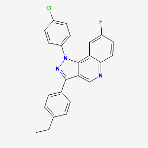 molecular formula C24H17ClFN3 B2667109 1-(4-氯苯基)-3-(4-乙基苯基)-8-氟-1H-吡唑并[4,3-c]喹啉 CAS No. 901004-93-1