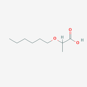 molecular formula C9H18O3 B2667120 2-(Hexyloxy)propanoic acid CAS No. 153486-42-1