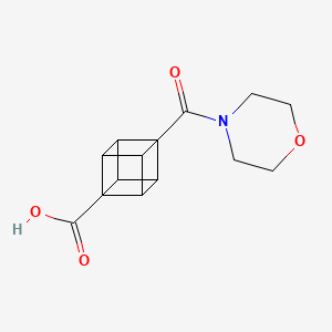 molecular formula C14H15NO4 B2667123 (1s,2R,3r,8S)-4-(morpholine-4-carbonyl)cubane-1-carboxylic acid CAS No. 152191-42-9