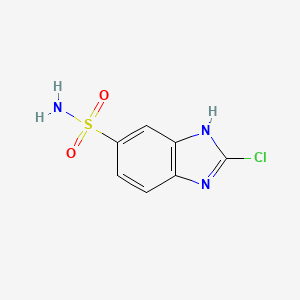 molecular formula C7H6ClN3O2S B2667125 2-chloro-1H-1,3-benzodiazole-5-sulfonamide CAS No. 1820648-83-6
