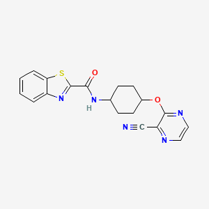 N-((1r,4r)-4-((3-cyanopyrazin-2-yl)oxy)cyclohexyl)benzo[d]thiazole-2-carboxamide