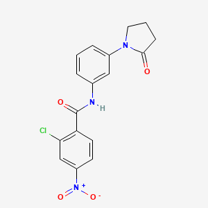 2-chloro-4-nitro-N-[3-(2-oxopyrrolidin-1-yl)phenyl]benzamide