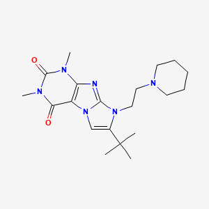 7-(tert-butyl)-1,3-dimethyl-8-(2-(piperidin-1-yl)ethyl)-1H-imidazo[2,1-f]purine-2,4(3H,8H)-dione