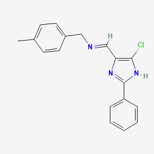 N-[(5-chloro-2-phenyl-1H-imidazol-4-yl)methylene](4-methylphenyl)methanamine