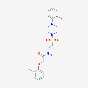 N-(2-((4-(2-fluorophenyl)piperazin-1-yl)sulfonyl)ethyl)-2-(o-tolyloxy)acetamide