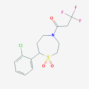 1-(7-(2-Chlorophenyl)-1,1-dioxido-1,4-thiazepan-4-yl)-3,3,3-trifluoropropan-1-one