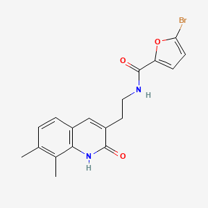 5-bromo-N-[2-(7,8-dimethyl-2-oxo-1H-quinolin-3-yl)ethyl]furan-2-carboxamide