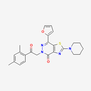 5-(2-(2,4-dimethylphenyl)-2-oxoethyl)-7-(furan-2-yl)-2-(piperidin-1-yl)thiazolo[4,5-d]pyridazin-4(5H)-one
