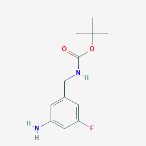 molecular formula C12H17FN2O2 B2667162 tert-butyl N-[(3-amino-5-fluorophenyl)methyl]carbamate CAS No. 903556-40-1