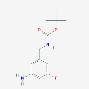 tert-butyl N-[(3-amino-5-fluorophenyl)methyl]carbamate