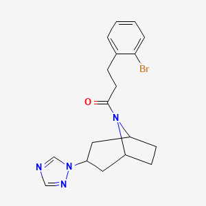 1-((1R,5S)-3-(1H-1,2,4-triazol-1-yl)-8-azabicyclo[3.2.1]octan-8-yl)-3-(2-bromophenyl)propan-1-one
