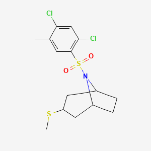 (1R,5S)-8-((2,4-dichloro-5-methylphenyl)sulfonyl)-3-(methylthio)-8-azabicyclo[3.2.1]octane
