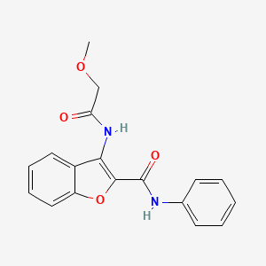molecular formula C18H16N2O4 B2667183 3-(2-methoxyacetamido)-N-phenylbenzofuran-2-carboxamide CAS No. 862829-65-0