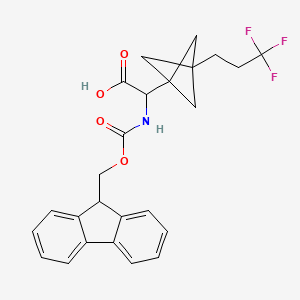 2-(9H-Fluoren-9-ylmethoxycarbonylamino)-2-[3-(3,3,3-trifluoropropyl)-1-bicyclo[1.1.1]pentanyl]acetic acid