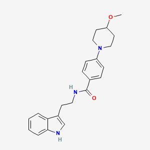 molecular formula C23H27N3O2 B2667192 N-(2-(1H-indol-3-yl)ethyl)-4-(4-methoxypiperidin-1-yl)benzamide CAS No. 2034306-12-0