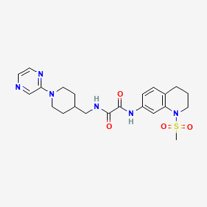 N1-(1-(methylsulfonyl)-1,2,3,4-tetrahydroquinolin-7-yl)-N2-((1-(pyrazin-2-yl)piperidin-4-yl)methyl)oxalamide