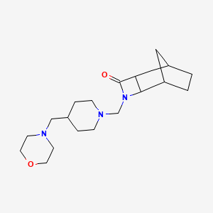 3-({4-[(Morpholin-4-yl)methyl]piperidin-1-yl}methyl)-3-azatricyclo[4.2.1.0^{2,5}]nonan-4-one