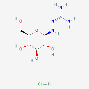 molecular formula C7H17ClN4O5 B026672 N1-b-D-Glucopyranosylamino-guanidine HCl CAS No. 109853-81-8