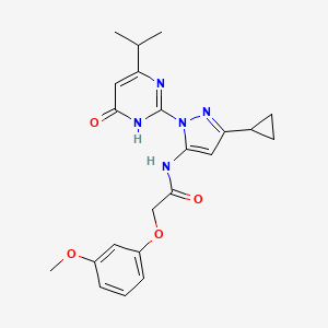 N-(3-cyclopropyl-1-(4-isopropyl-6-oxo-1,6-dihydropyrimidin-2-yl)-1H-pyrazol-5-yl)-2-(3-methoxyphenoxy)acetamide